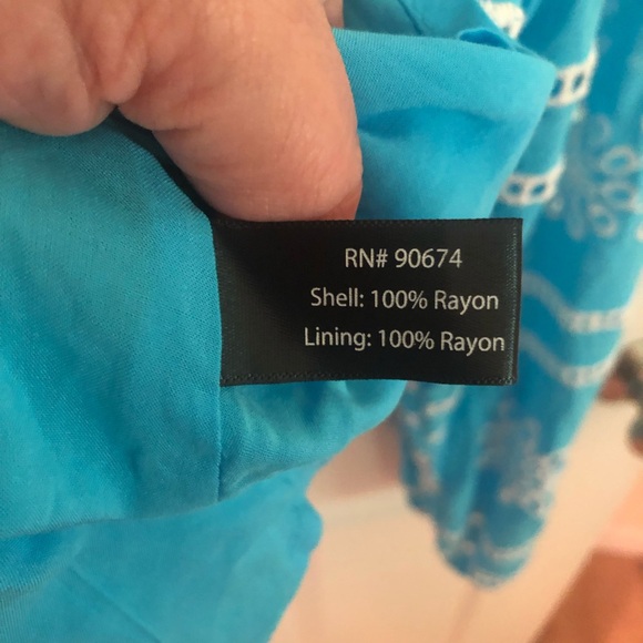 Boston Proper Women’s Turquoise Beaded Blouse Size M - Picture 6 of 6